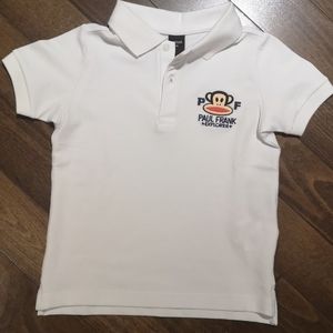 Paul Frank boys white polo T-shirt. Size 3
